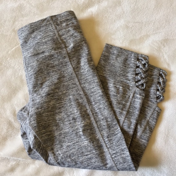 Calvin Klein Pants - Calvin Klein Gray Crisscross Cropped Leggings Sz S